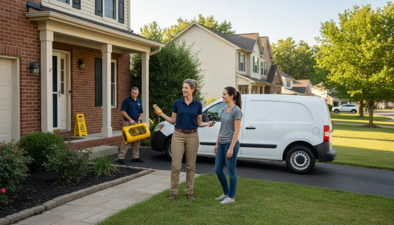 Residential water damage restoration in Milton, IL